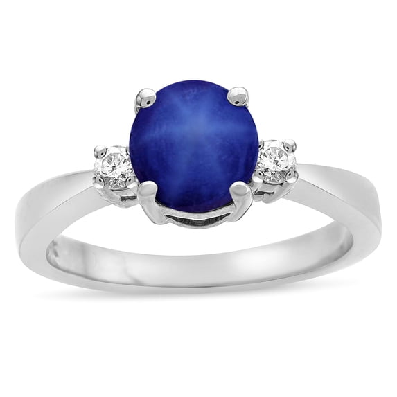 Tommaso Design� Round 7mm Created Star Sapphire Engagement Ring