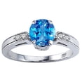 thumbnail image 1 of Tommaso Design� Round 7mm Genuine Blue Topaz Engagement Ring, 1 of 9