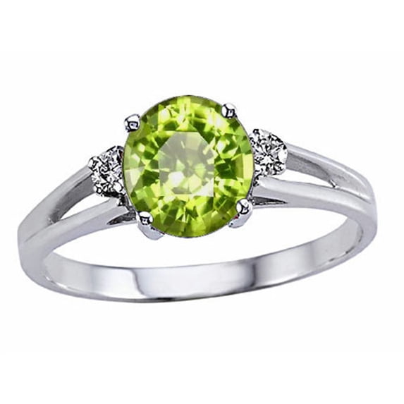 Tommaso Design� Round 7mm Genuine Peridot Ring