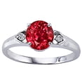 thumbnail image 1 of Tommaso Design� Round Created Ruby Engagement Ring, 1 of 8