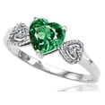 thumbnail image 1 of Tommaso Design� Simulated Emerald Heart Shape Engagement Promise Ring, 1 of 9