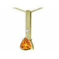 thumbnail image 1 of Tommaso Design� Trillion 7mm Genuine Citrine Pendant Necklace, 1 of 9