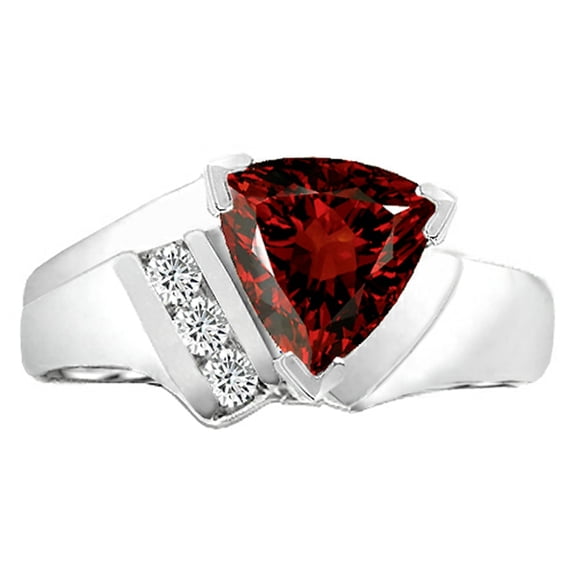 Tommaso Design� Trillion 7mm Genuine Garnet Ring