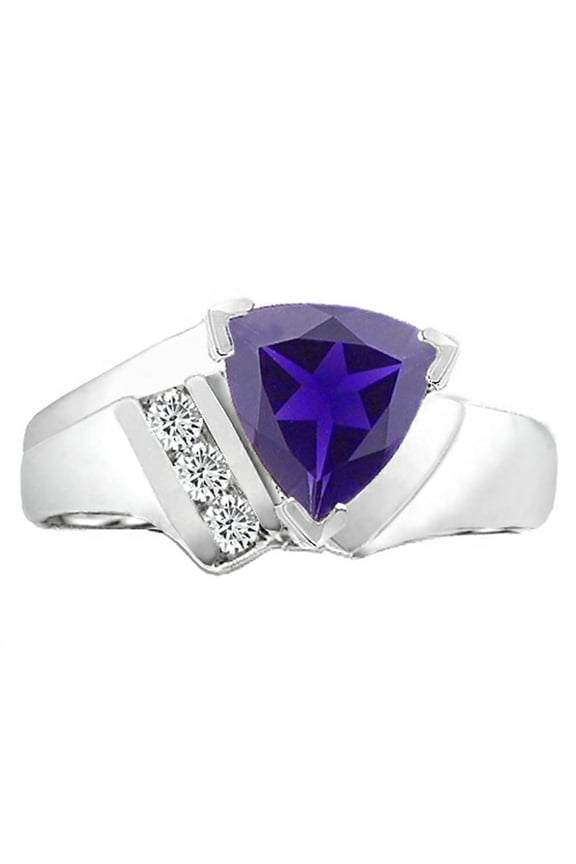 � Trillion 7mm Genuine Iolite Ring