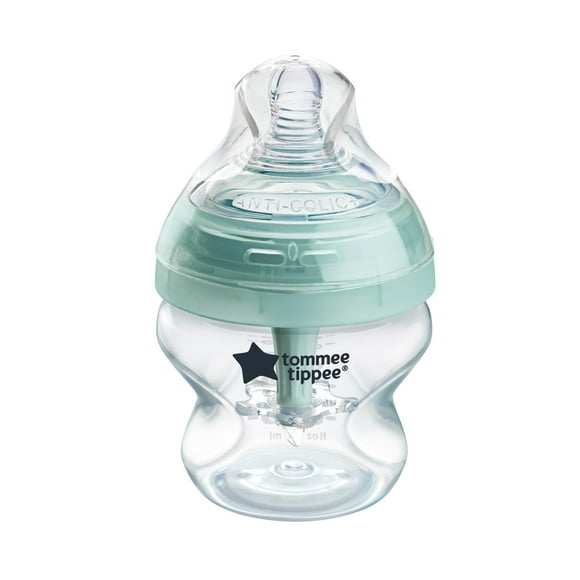 Tommee Tippee Advanced Anti-Colic Baby Bottle, 5oz, Slow Flow Breast-like Nipple, Vented Anti-Colic Wand, Self-Sterilizing, Pack of 1