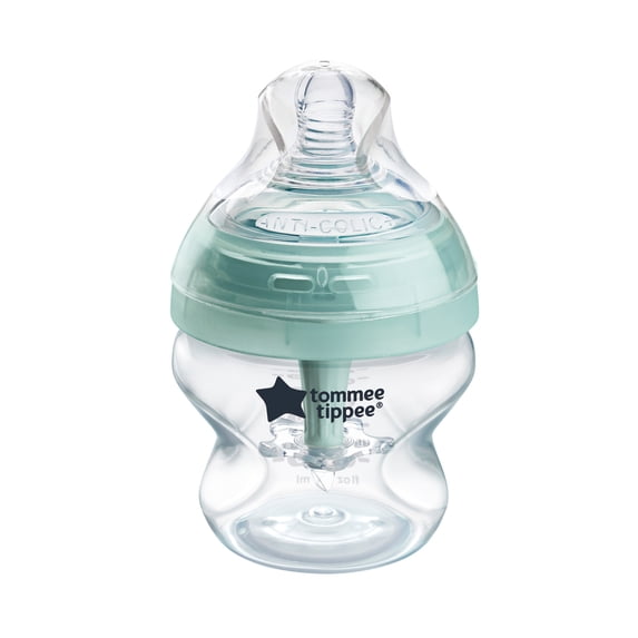 Tommee Tippee Advanced Anti-Colic Bottle, 5oz, Slow & Medium Flow Nipples, Breast-Like, Vented Anti-Colic Wand, 1 Pack
