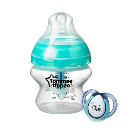 Tommee Tippee Advanced Anti-Colic Baby Bottle with 0-2m Newborn Pacifier – 5oz, 1pk