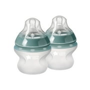 Tommee Tippee Closer to Nature Soft Feel Silicone Baby Bottle, Slow Flow Breast-like Nipple with Anti-Colic Valve, Stain and Odor Resistant, 5oz, 2 Count