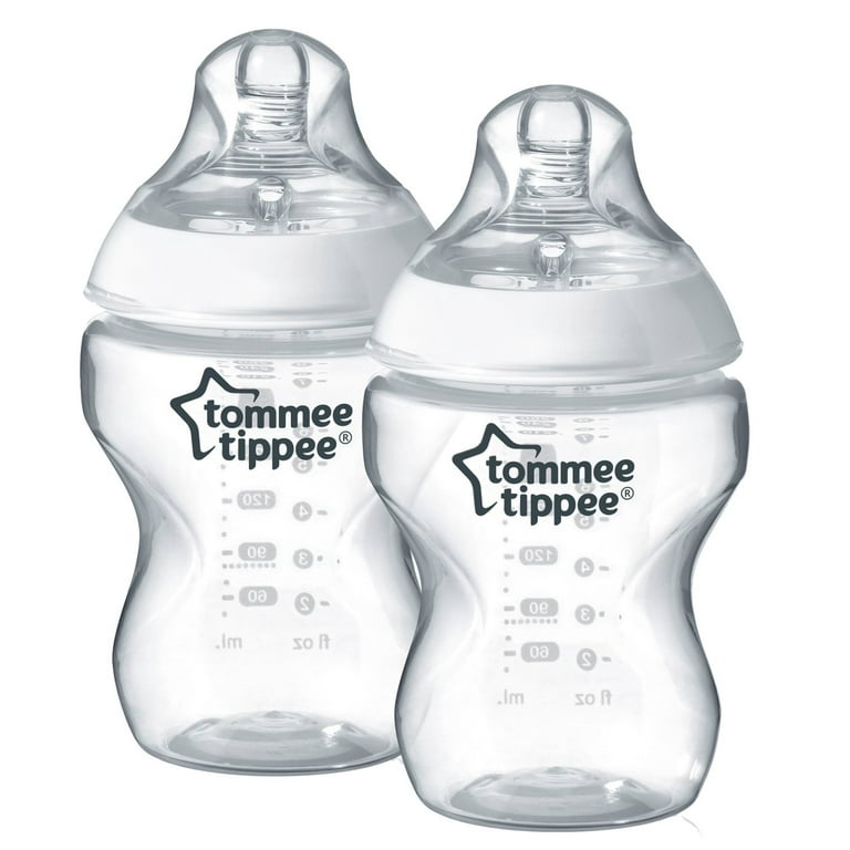 Tommee Tippee Closer to Nature Baby Bottle, Anti-Colic, Breast-like Nipple,  BPA-Free, Slow Flow, 9 Ounce (2 Count) (661146) 2 Count 