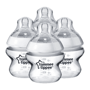 Tommee Tippee Closer to Nature Baby Bottle | Breast-Like Nipple with Anti-Colic Valve, BPA-free – 5-ounce, 4 Count