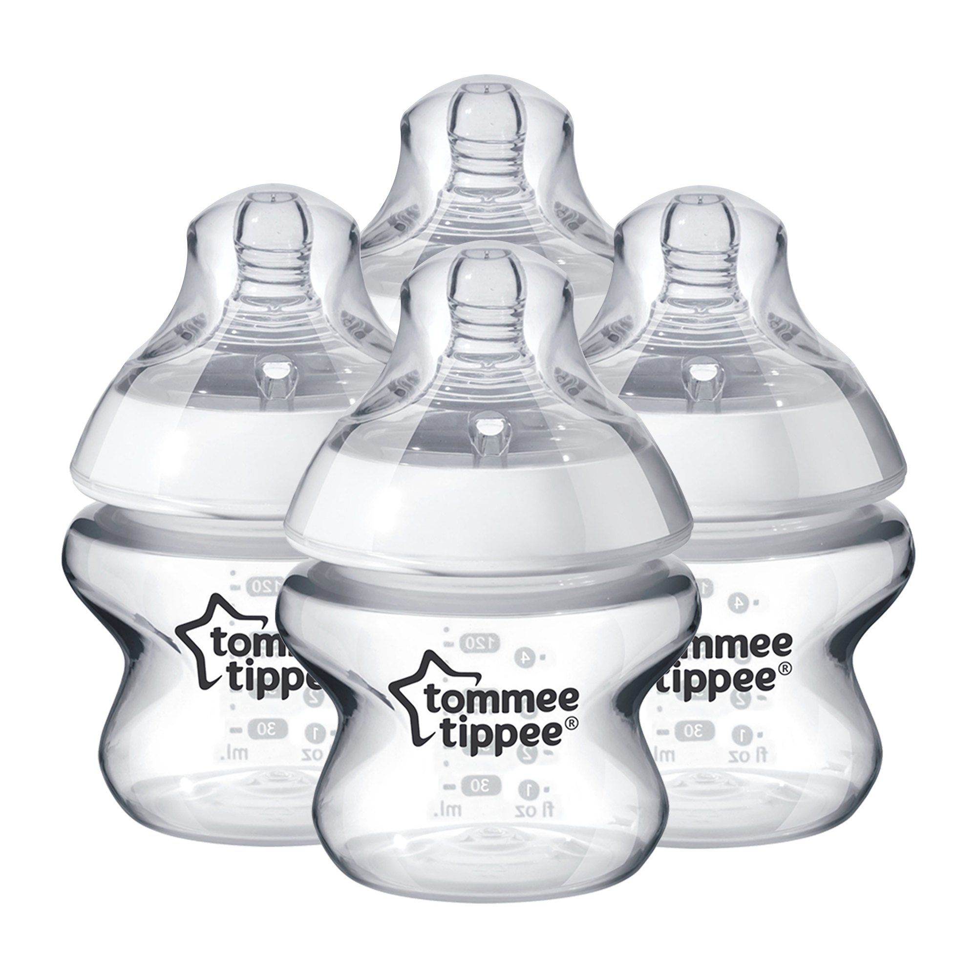 Tommee Tippee Closer to Nature Baby Bottle | Breast-Like Nipple with Anti-Colic Valve, BPA-free – 5-ounce, 4 Count - image 1 of 10