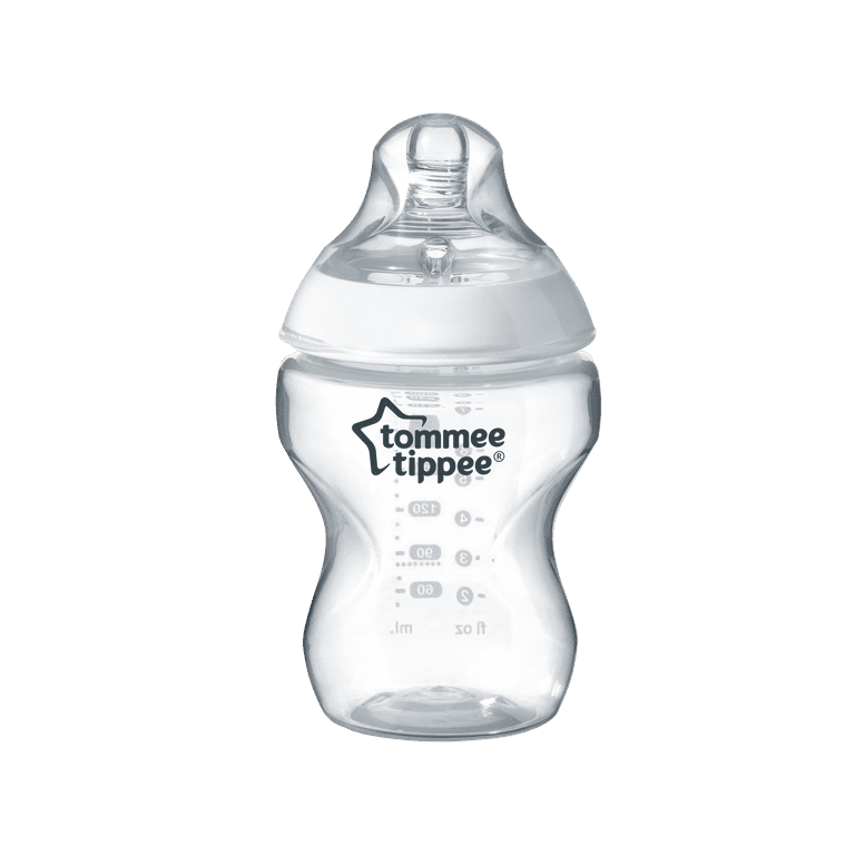 Tommee Tippee Closer to Nature Baby Bottles, Slow Flow Breast-Like Nipple  with Anti-Colic Valve (9oz, 4 Count)