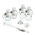 thumbnail image 1 of Tommee Tippee Natural Start Baby’s First Newborn Bottle Set, 2x 5oz and 2x 9oz Self-Sterilizing Baby Bottles, Slow & Medium Flow Nipples with Anti-Colic Valves, 0-6 Month Pacifier, 1 of 13