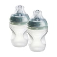 thumbnail image 1 of Tommee Tippee Natural Start Silicone Baby Bottles, 0m+, Pack of 2, 9 fl oz Baby Bottles, Extra-Slow Flow Breast-Like Nipple, 1 of 10