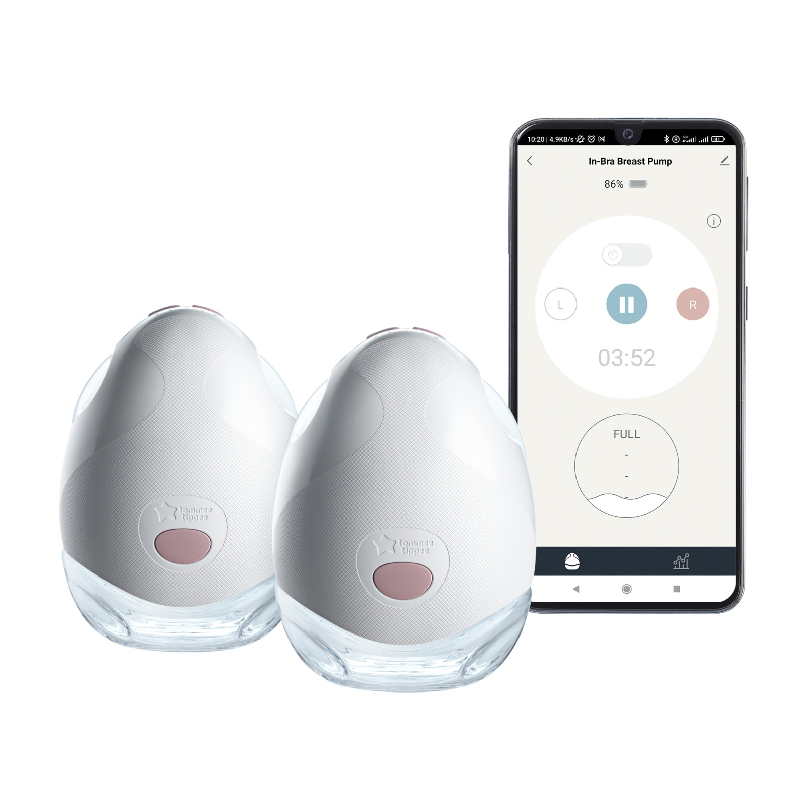 Tommee Tippee Double Electric Wearable Breast Pump, Hands-Free, In-Bra Breastfeeding Pump, Portable, Quiet - image 1 of 8