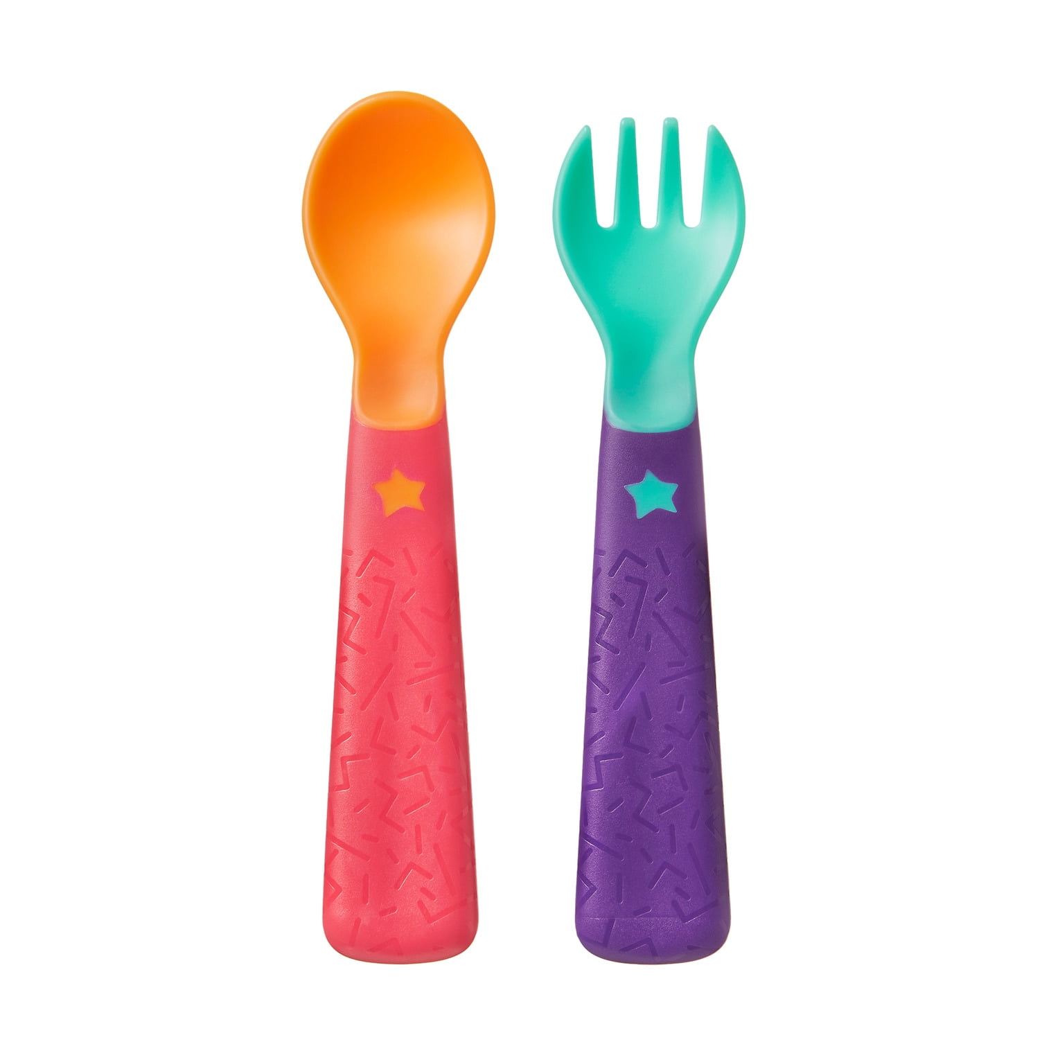 Toddler Self Feeding Cutlery Easy Grip Utensils Baby Spoon and Fork Set  (BPA-Free, NO FDA Certification) - Mushroom / Pink Wholesale