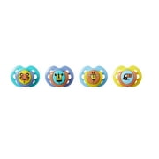 Tommee Tippee Fun Style Pacifiers, Symmetrical Design, BPA-Free Silicone Binkies, 0-6m, 4 Count