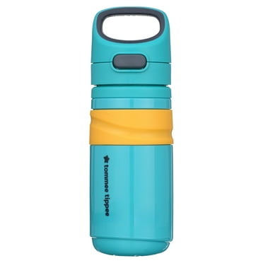 Tommee Tippee Insulated On-the-Go Straw Cup, 11oz, 18 Months , Spill Proof Toddler Water Bottle Push-To-Open Lid Helps Keep Spout Clean, Blue, 1 count