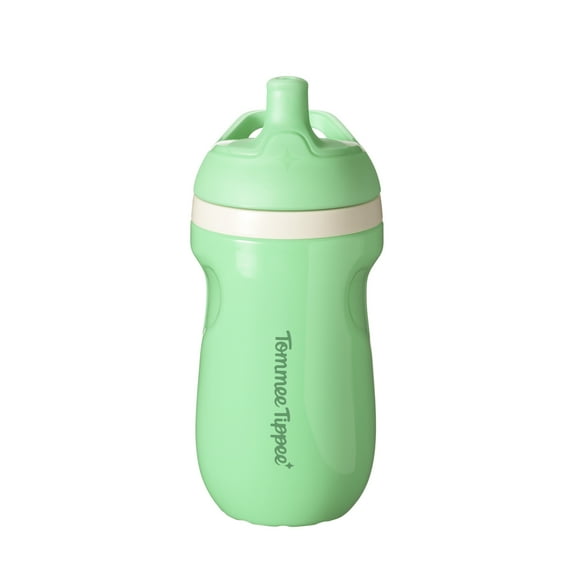 Tommee Tippee Insulated Sporty Spout Toddler Bottle, 1–3y, 9oz, No-Spill, Mint, 1 Pack