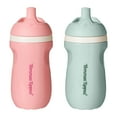 thumbnail image 1 of Tommee Tippee Insulated Sporty Spout Toddler Water Bottle, 1–3y, 9oz, No-Spill, Pink & Mint, 2-Pack, 1 of 8