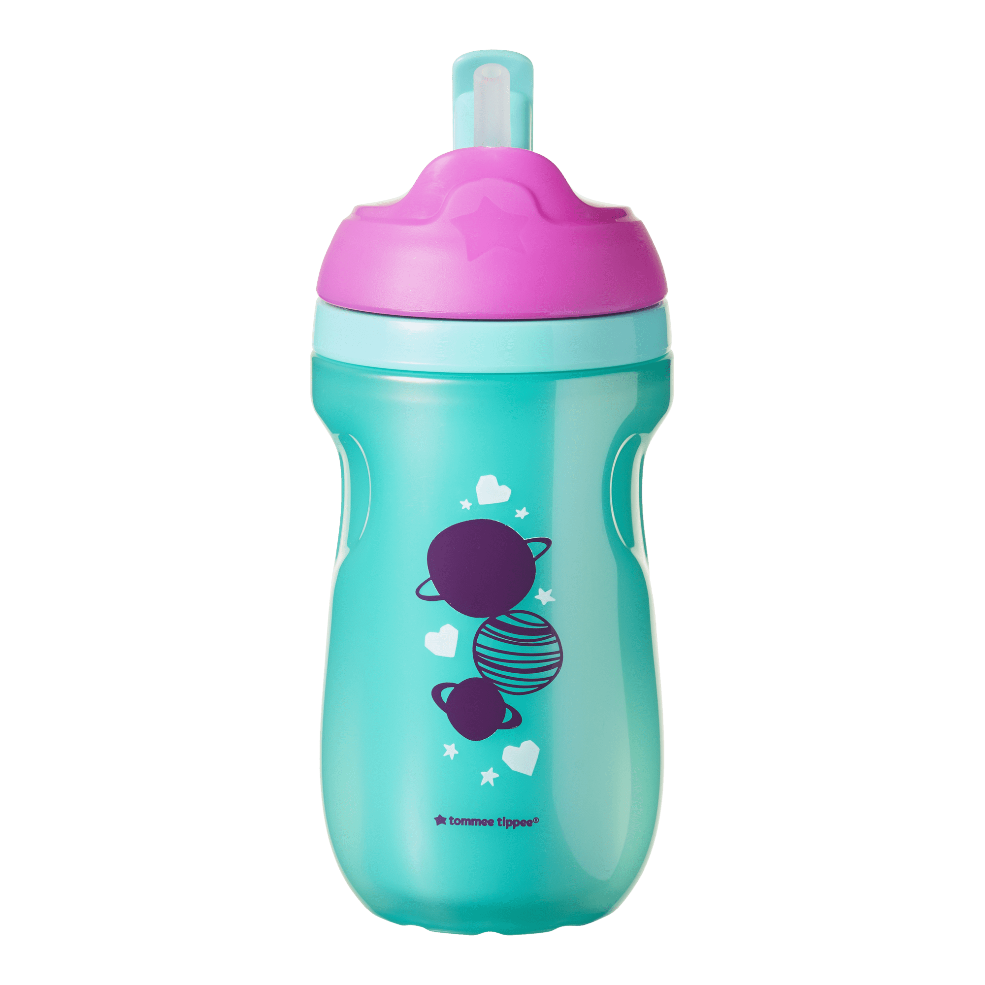 Tommee Tippee Insulated Non-Spill Straw Cup, 12m+ Toddler Training Drinking  Bottle, 100% Leak Proof, Sporty Carry Handle, 9oz, Blue, 1 Pack 