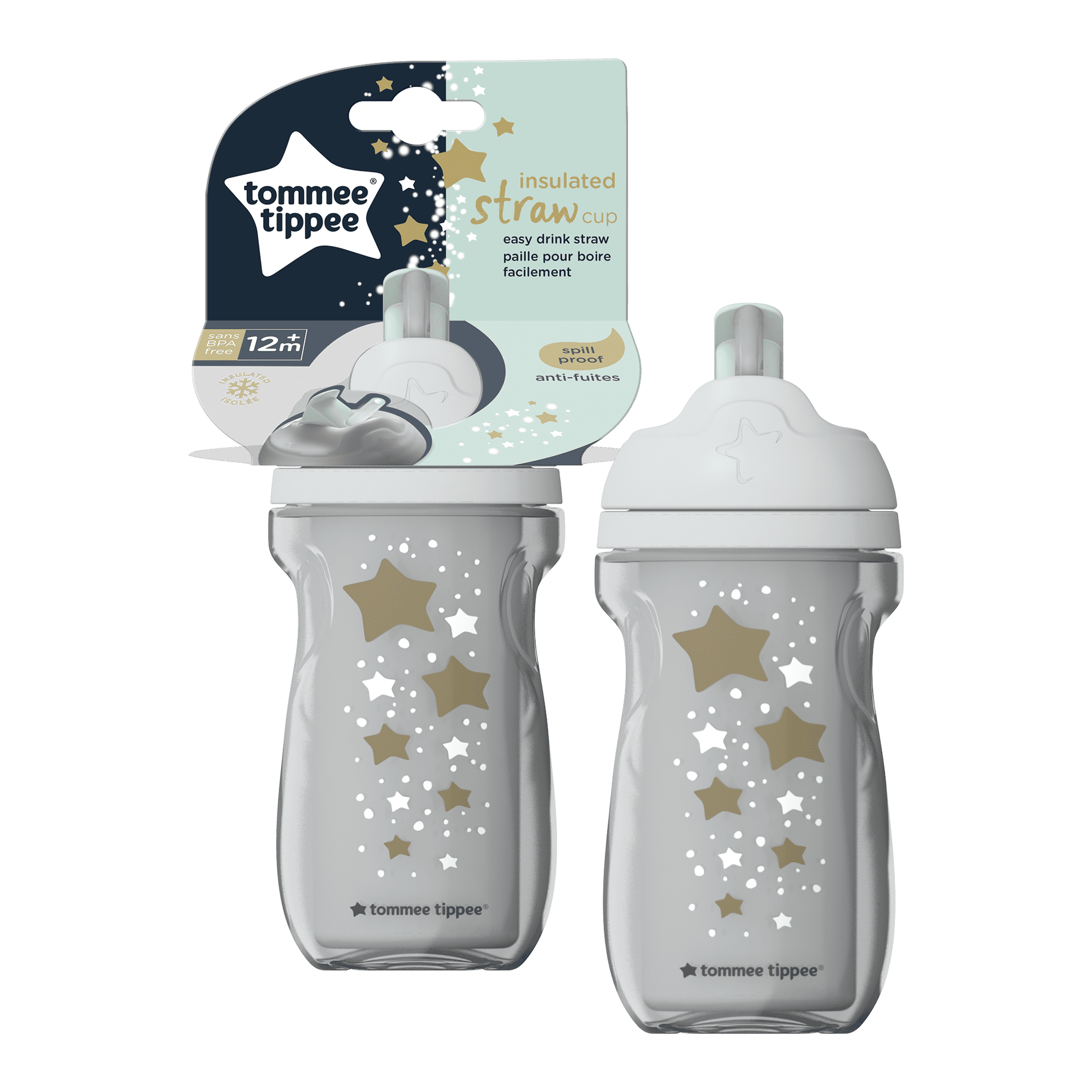 Tommee Tippee Insulated Toddler Straw Sippy Cup, 9-ounce, 12+ months ...