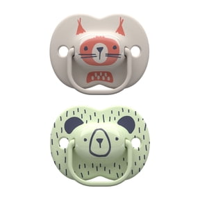 Tommee Tippee Moda Pacifiers, 6-18 months, Symmetrical Design, BPA-Free Silicone Baglet, Includes Steriliser Box, Pack of 2