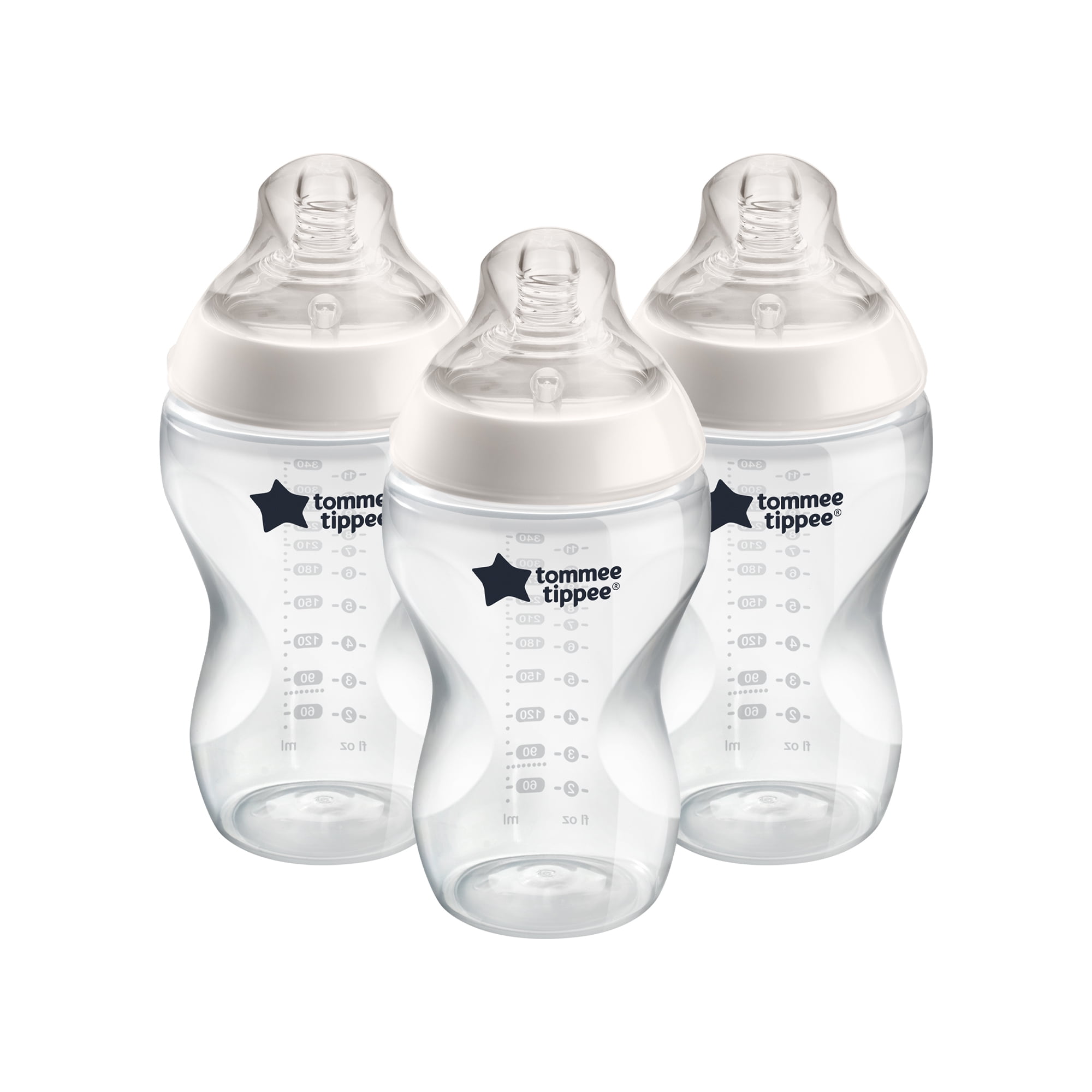 Tommee Tippee Natural Start Anti-Colic Baby Bottles, 11oz, Medium-Flow  Breast-Like Nipple for a Natural Latch, Anti-Colic Valve, Pack of 3