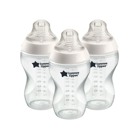 Tommee Tippee Natural Start Anti-Colic Baby Bottles, 11oz, Medium-Flow Breast-Like Nipple for a Natural Latch, Anti-Colic Valve, Pack of 3