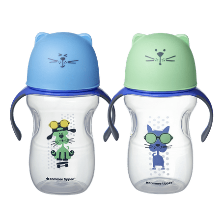 Tommee Tippee Natural Transition Soft Spout Sippy Cup, Boy – 12+ months, 2pk
