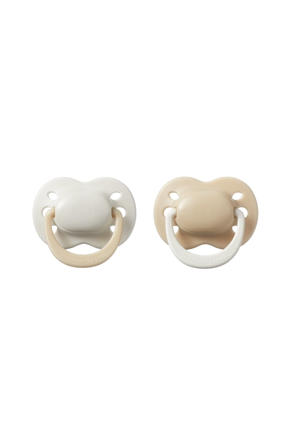 Newborn Pacifiers, 0-2 Months, Matte Texture, Reusable Sterilizer Pod, pack of 2