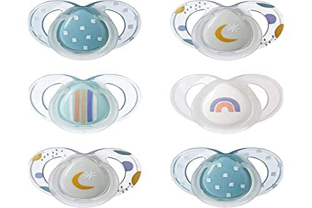 Tommee Tippee Night Time Glow in The Dark Pacifiers, Symmetrical Design