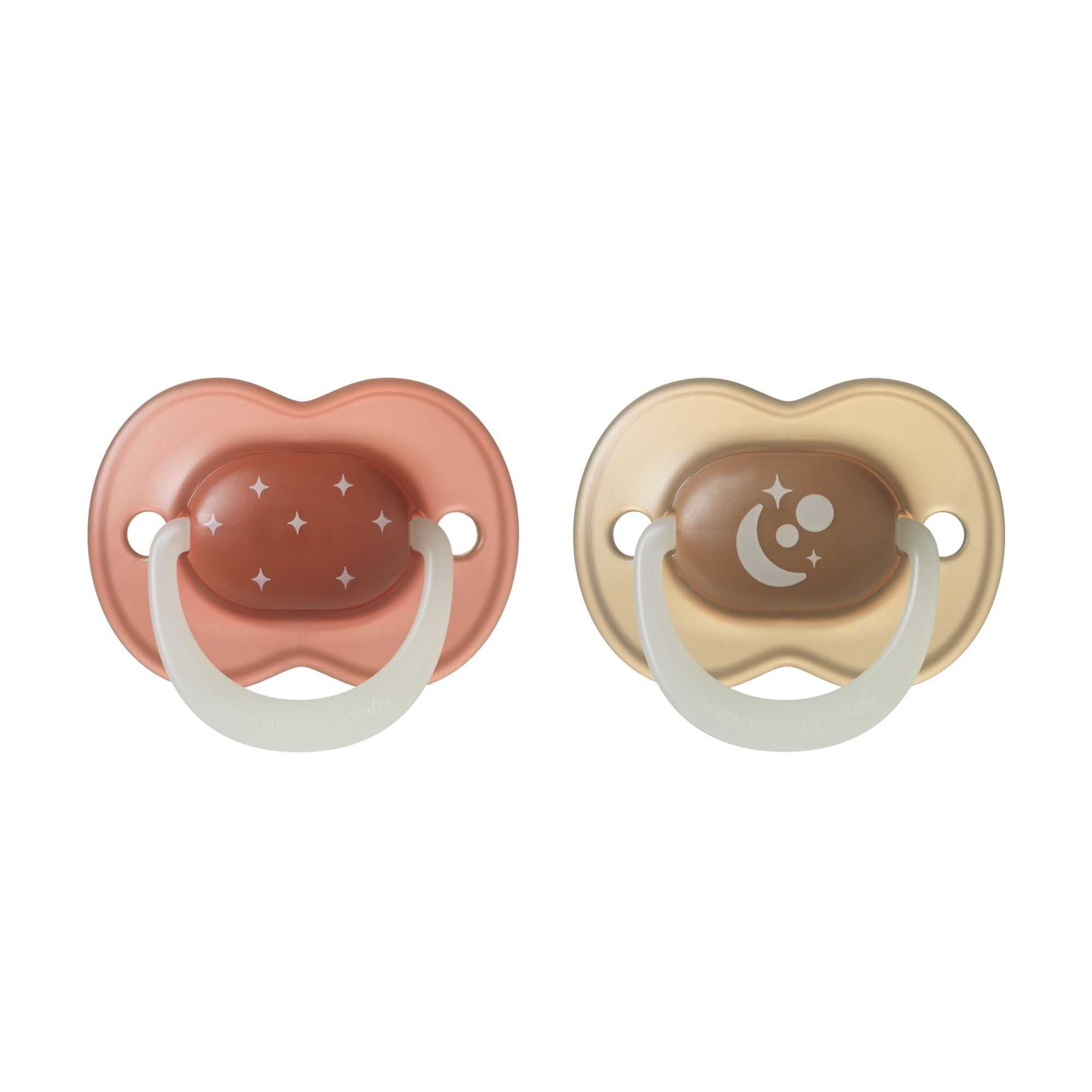 Tommee Tippee NightGlow Pacifier, 6-18 months, 2 count, Glow in the Dark Paci, Reusable Sterilizer Case Included, BPA Free Silicone, Red Sky and Peach Glow