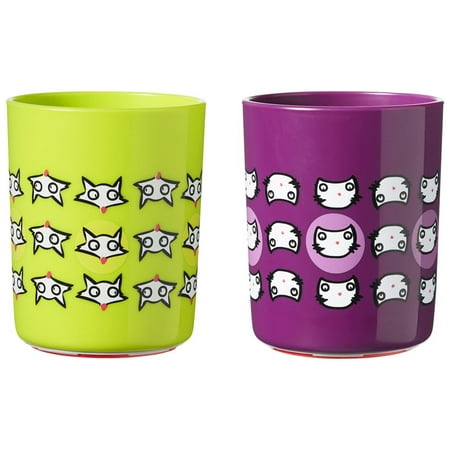 Tommee Tippee No Knock Toddler Cup, Cat & Fox – 12m+, 2pk