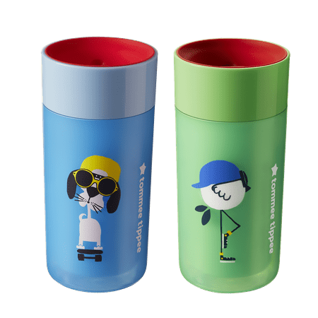 Tommee Tippee Spill-Proof Insulated Easiflow 360° Cup, Boy – 12m+, 2ct