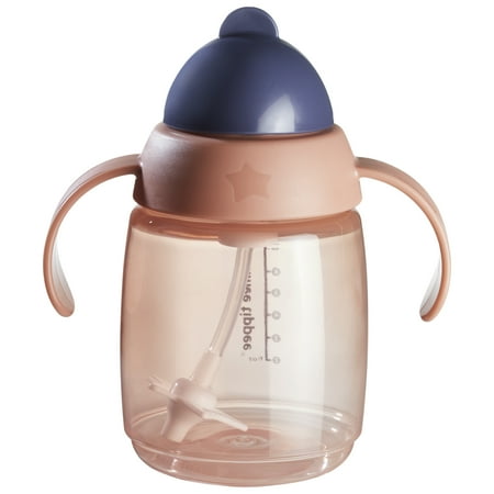 Tommee Tippee Starter Weighted Straw Baby & Toddler Cup, Spill-Proof, 6m+, 10oz, Pink, 1-Pack