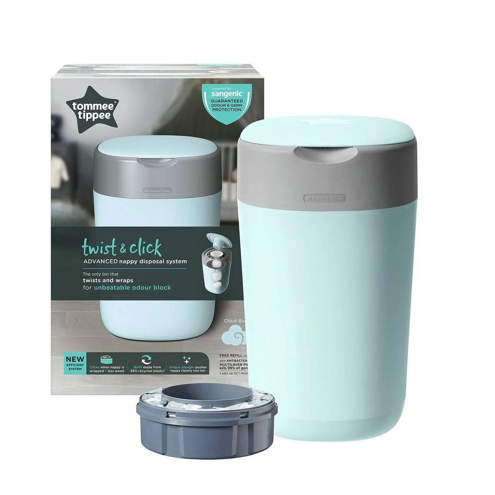 Tommee Tippee Twist & Click Blue poubelle à couches + recharge