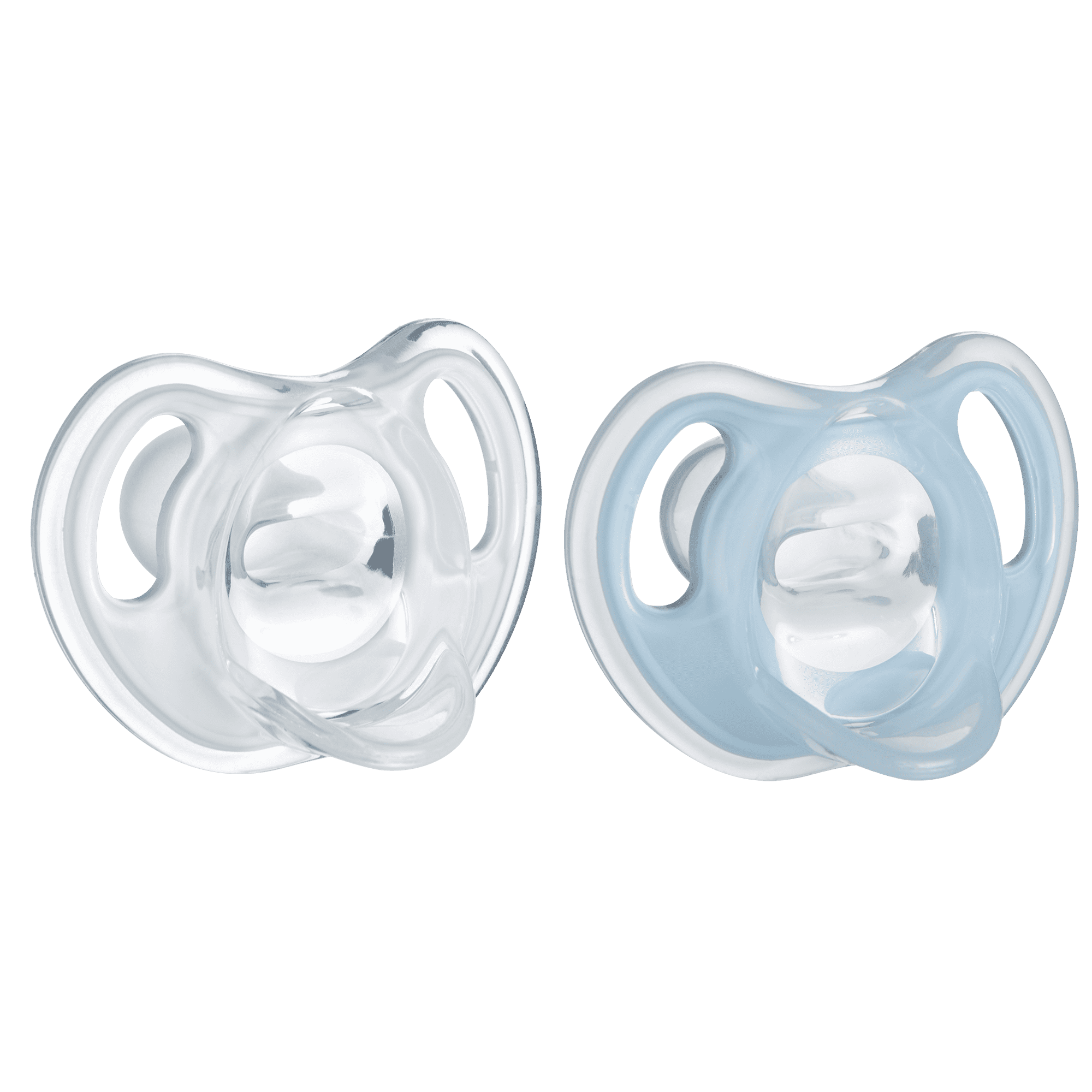 Tommee Tippee Ultra-Light Silicone Pacifier (0-6 Months, 2 Count)  Symmetrical One-Piece Design, BPA-Free Silicone Binkies