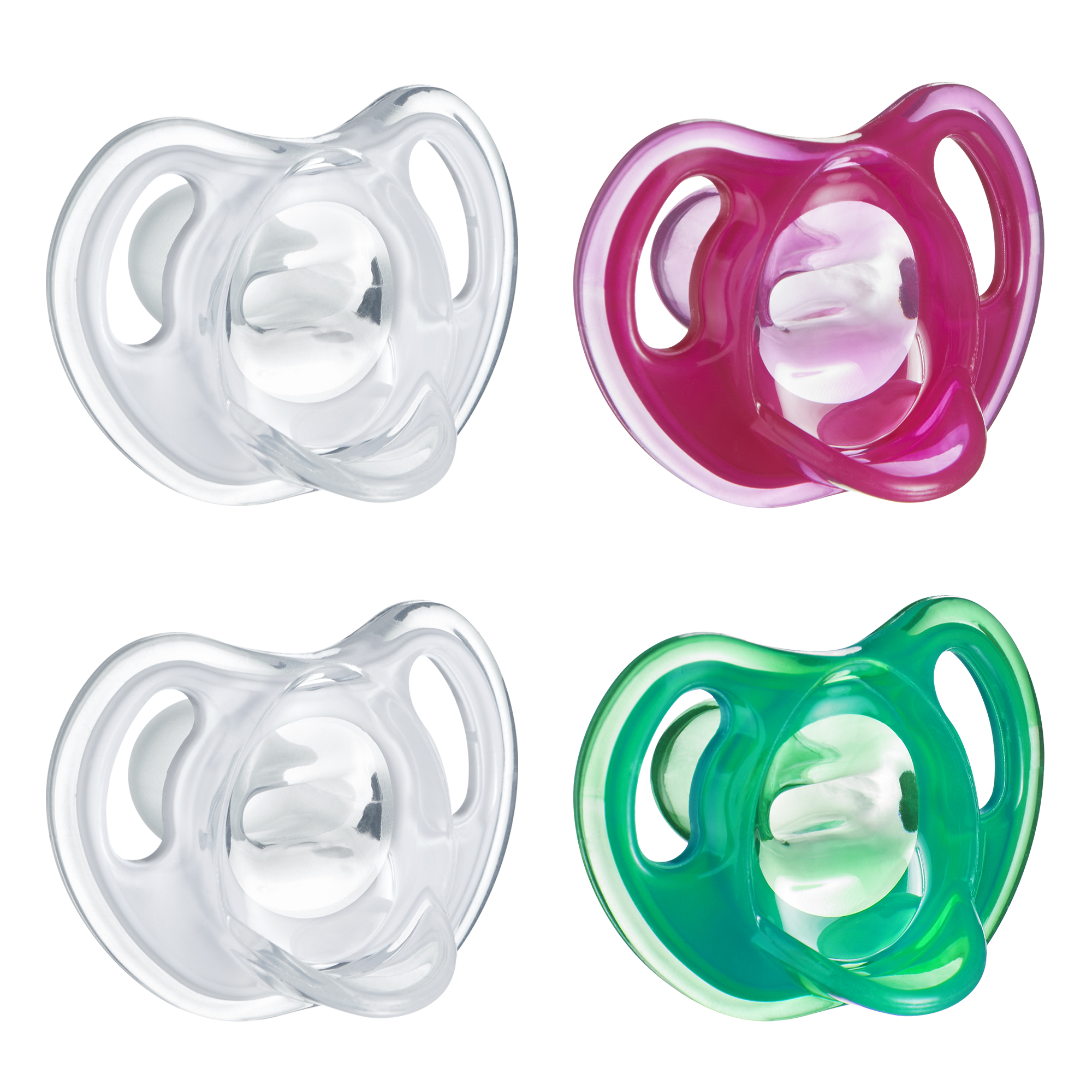 Tommee Tippee Ultra-Light Silicone Pacifier, Symmetrical One-Piece Design, BPA-Free Silicone Binkies, 18-36m, 4-Count - image 1 of 9