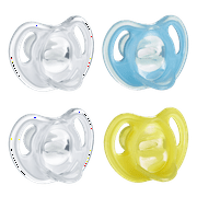 Tommee Tippee Ultra-Light Silicone Pacifier, Symmetrical Orthodontic Design, BPA-Free Binkies, One-Piece Design, 6-18m, 4 Count