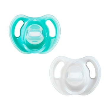 Tommee Tippee Ultra-light Pacifiers, 6-18 months, 2 pack of one piece silicone, BPA free pacifiers