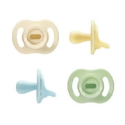 Tommee Tippee Ultra-light Stayput Pacifier, 0-6 Months, 4 Count, One-Piece Silicone Design