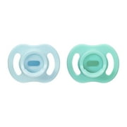 Tommee Tippee Ultra-light Stayput Pacifier, 0-6 Months, One-Piece Silicone Design, 2 Pack