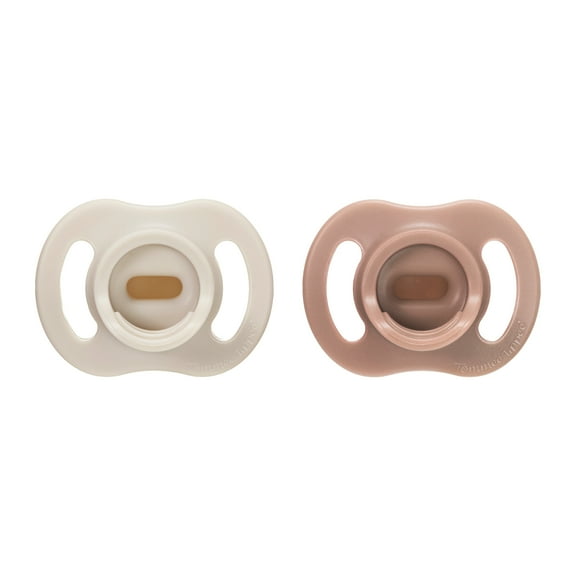 Tommee Tippee Ultra-light StayPut Pacifier, 6-18 Months, One-Piece Silicone Design, 2 Pack