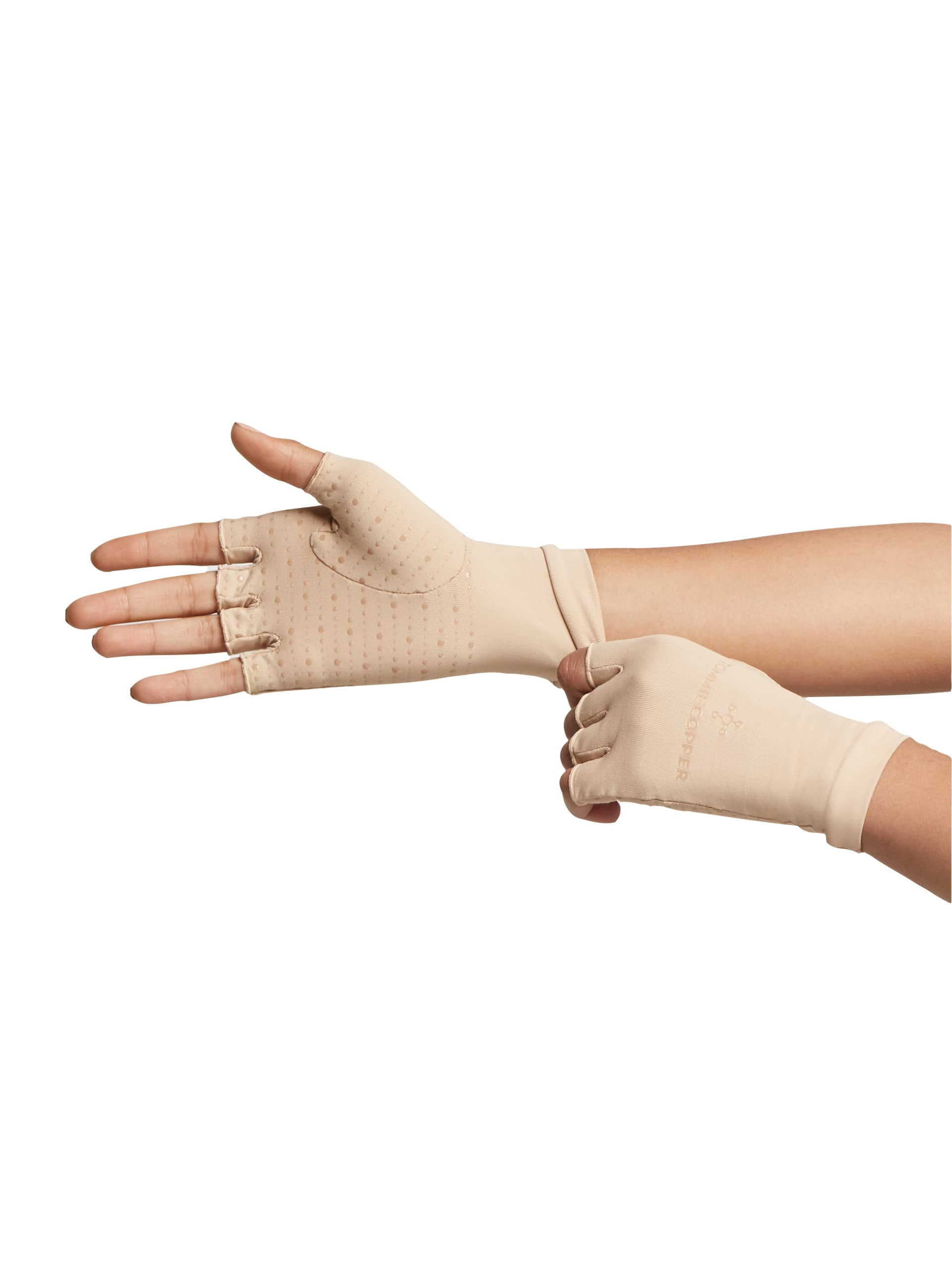 Tommie Copper Core Compression Half Finger Gloves, Unisex, Men & Women