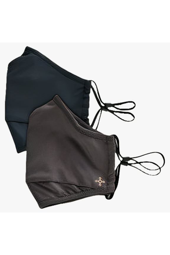 Face Masks, Black, 2 Pack, One Size