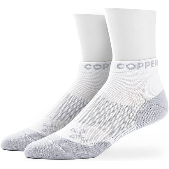 Tommie Copper  Men's Flex-Fit Compression Ankle Socks 4 PACK REFIEF-RECOVERY Size L  Black/Gray/White