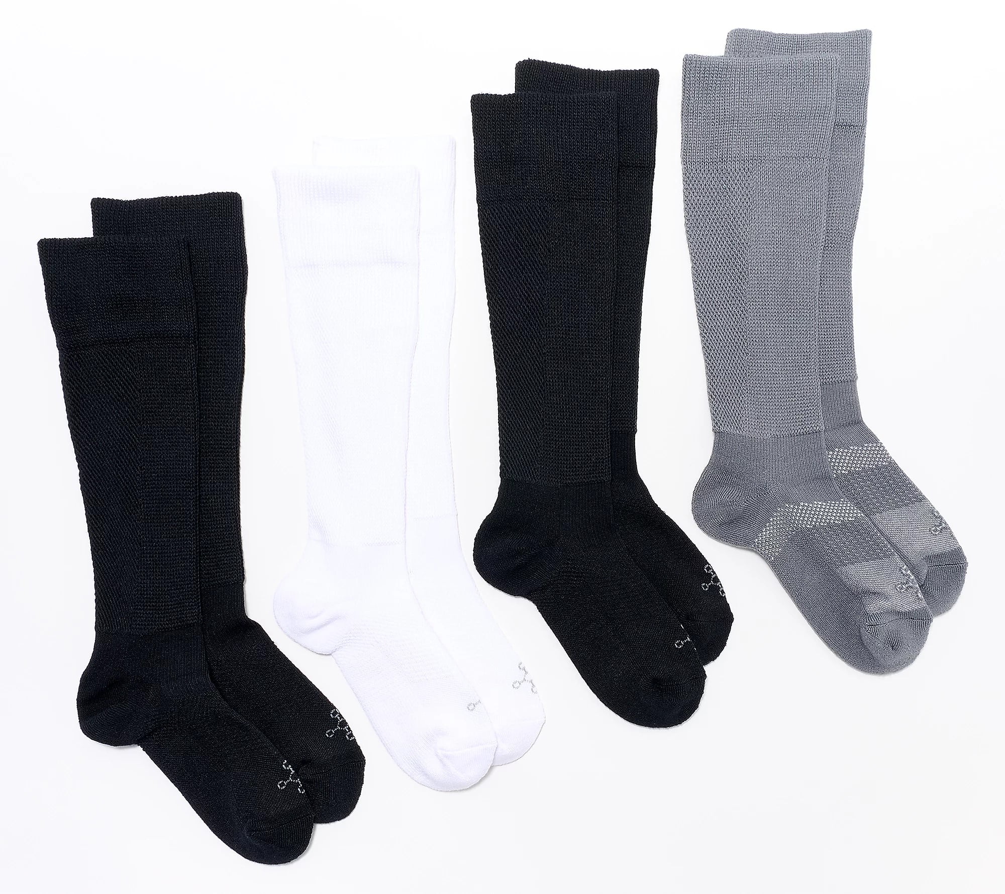 L&H SOCKS Tommie Copper Men's Over-The-Calf Compression Socks 4 PACK "REFIEF-RECOVERY" Size "L" Basic ASST.