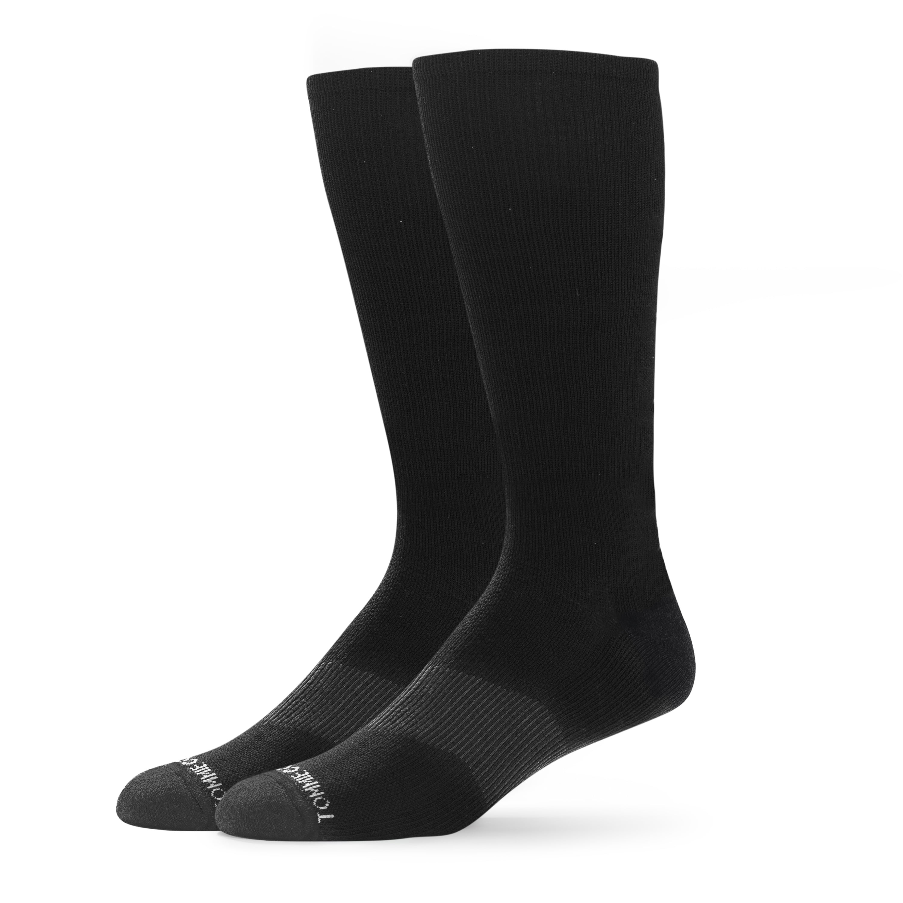 Tommie Copper Over-the-Calf Compression Socks, Black, 2Pack, L/XL for ...