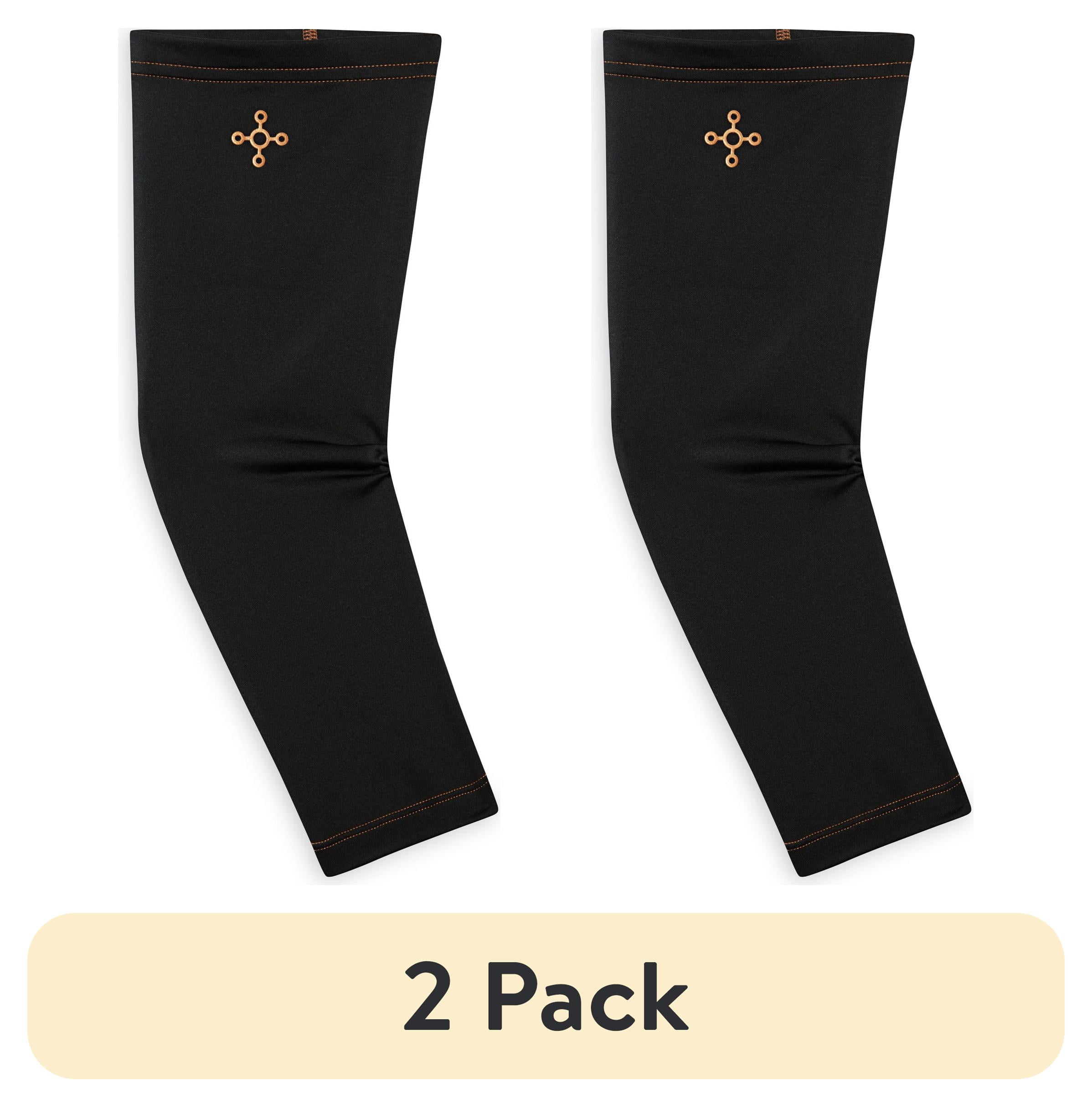Black Compression Arm Sleeve with Copper Infusion, Large/Extra-Large